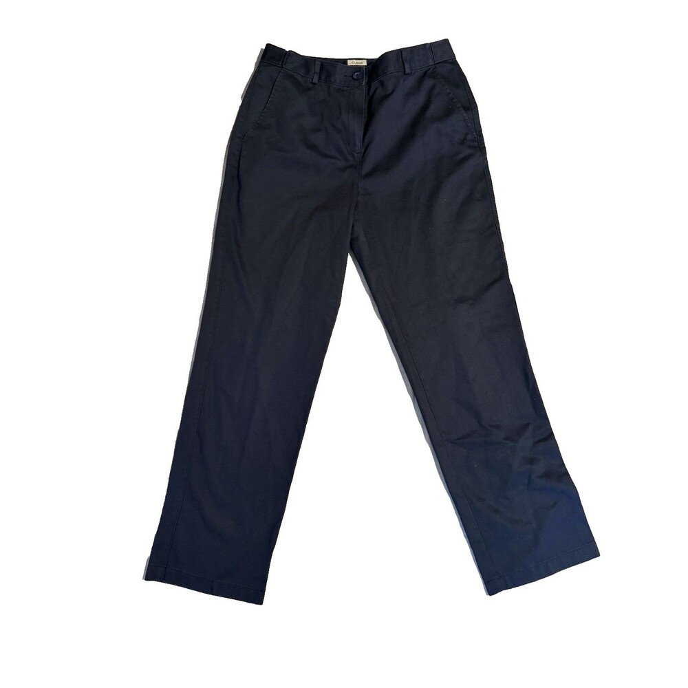 L.L. Bean Pants Women 8 Navy Blue Classic Fit Straight Khakis